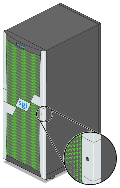 Front Lock on Tall (42U) Altix Rack 