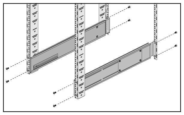 Attach Outer Mounting Rails to Rack Vertical Rails